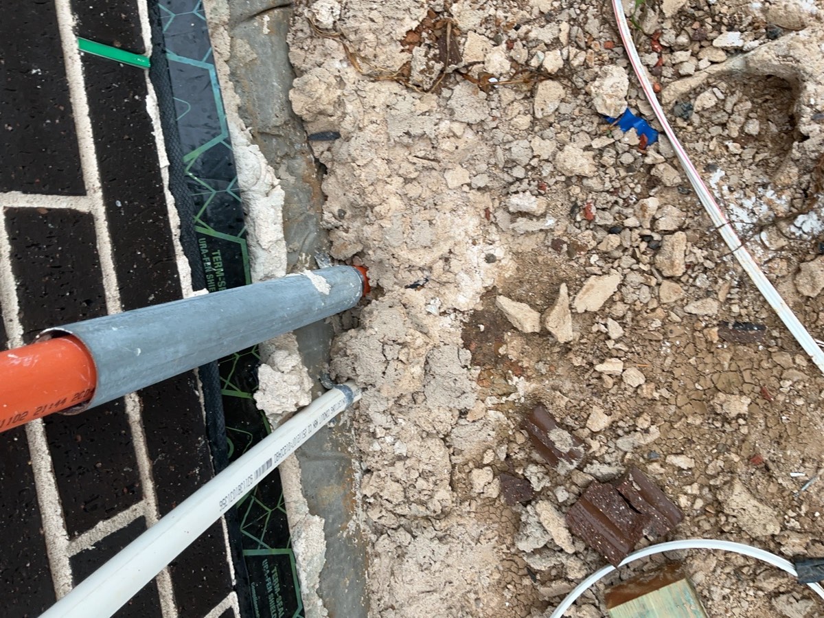 Excess mortar, recorded at a lock-up inspection in Austral