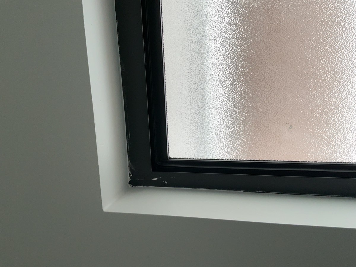 Ensuite painting, recorded at a handover inspection in Oran Park